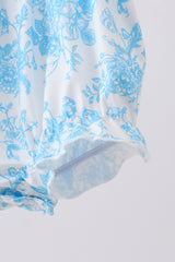 Blue rose smocked bubble