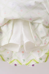 Purple floral bow skorts set