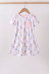 Pink all day adventure bamboo dress
