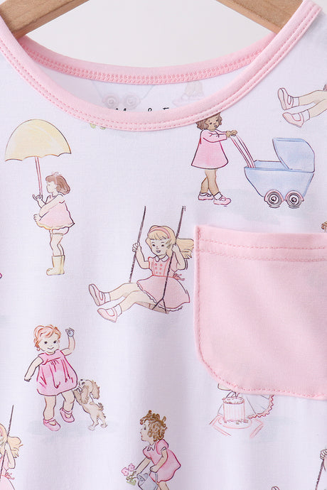 Pink all day adventure bamboo dress