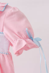 Pink carousel smocked bubble