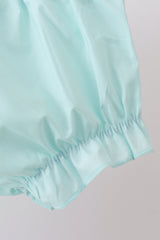 Blue starfish smocked jacquard ruffle bloomer set