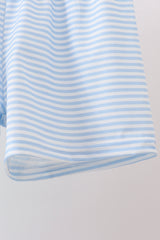 Green duck french knot stripe shorts set