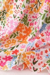 Summer floral print smocked mom&me dress