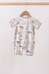 Farm animal bamboo romper