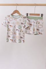 Farm animal bamboo pajama set