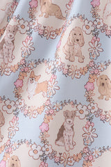 Pink puppy floral smocked ruffle dress