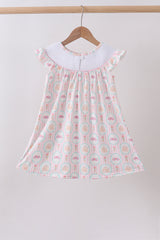 Castle ice cream smocked ruffle dress
