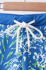 Ocean garden splash swim trunks