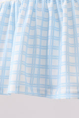 Yellow crab smocked gingham bloomer set