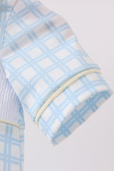 Yellow crab smocked gingham bubble