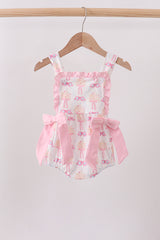 Pink bow castle ruffle bubble