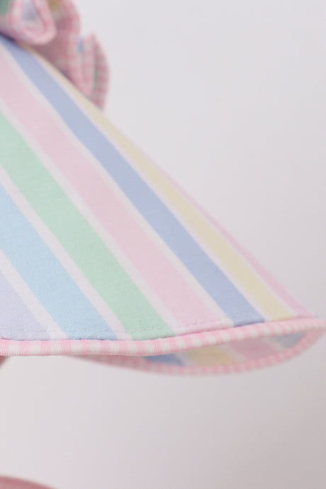 Rainbow stripe bonnet