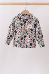Camo Duck Embroidered Button Down Shirt