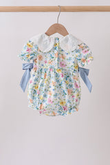 Blue Floral Lace Bubble
