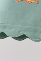 Sage Chicken Applique Bloomer Set