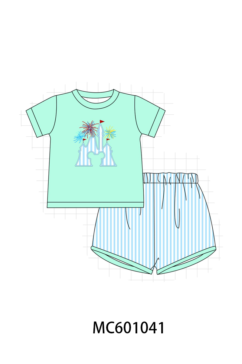 Green Castle Applique Set