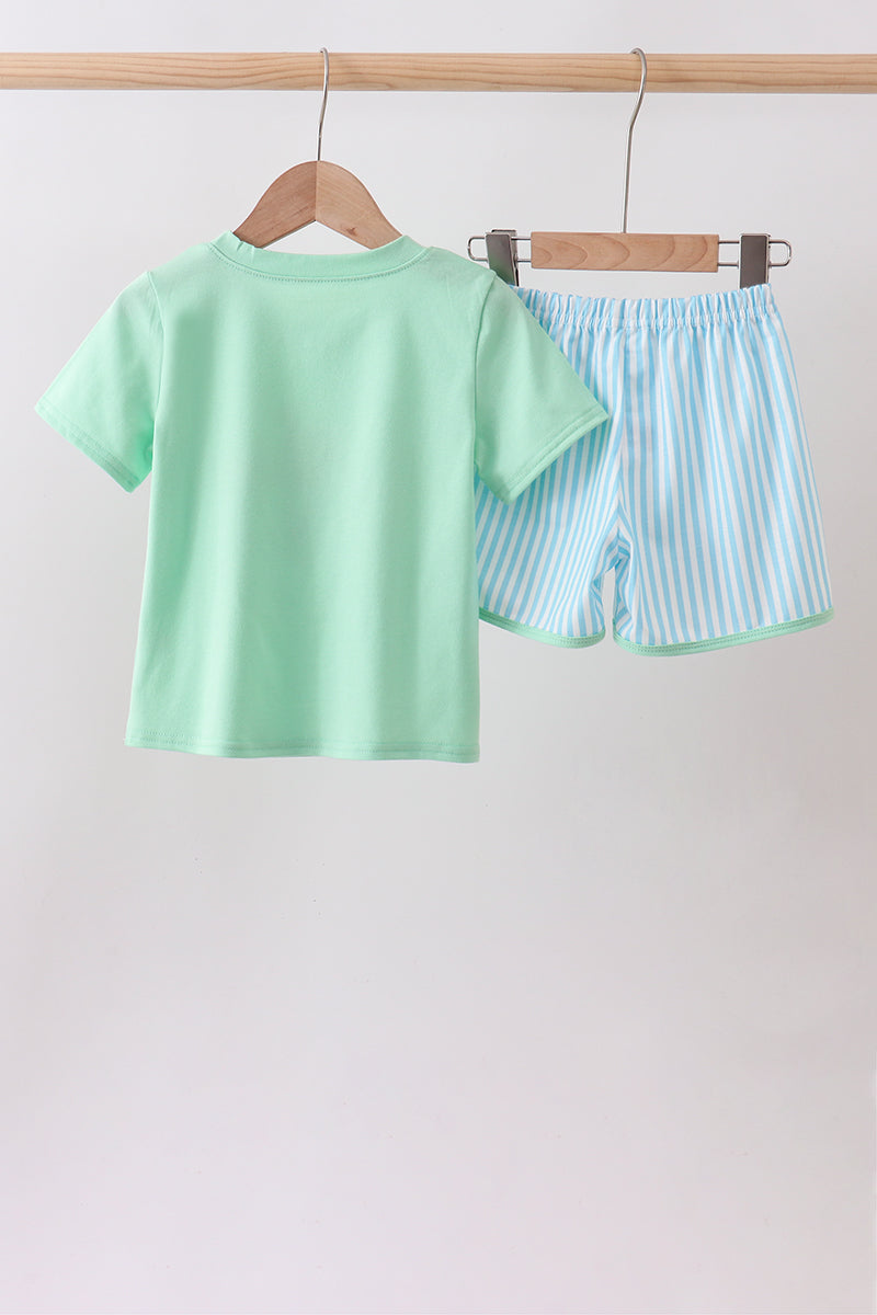 Green Castle Applique Set