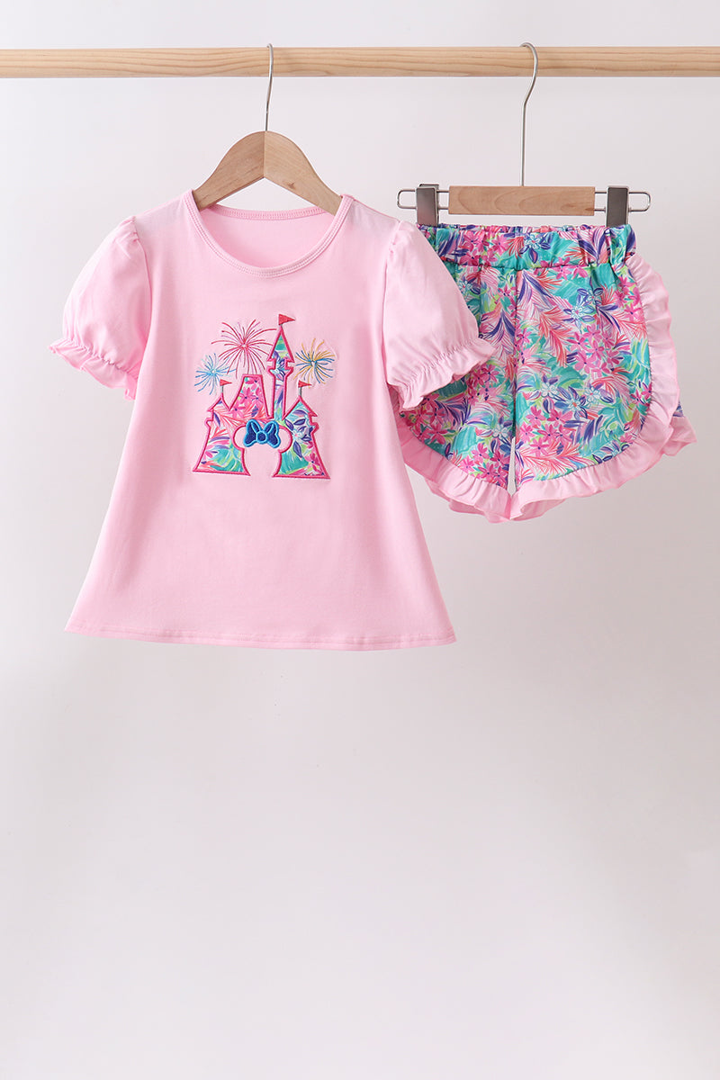 Pink Castle Applique Set