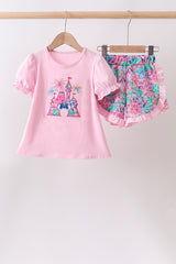 Pink Castle Applique Set
