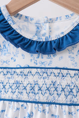 Blue Castle Smocked Ruffle Bubble