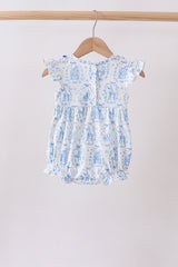 Blue Castle Smocked Ruffle Bubble