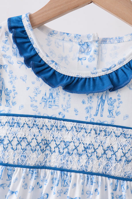 Blue Castle Smocked Ruffle Dress