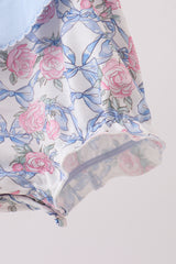 Blue Floral Bow Bubble