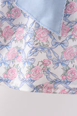 Blue Floral Bow Set