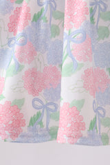 Blue Hydrangea Smocked Pearl Set