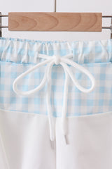 Blue Plaid UPF Swim Set