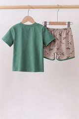 Green Mallard Embroidered Set
