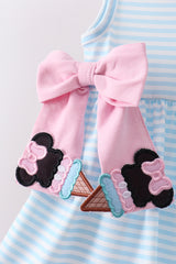 Blue Ice Cream Applique Set