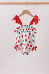 Red Watermelon UPF Swim One-Piece