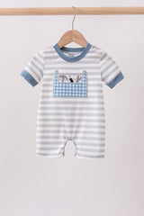 Blue Tool Applique Romper