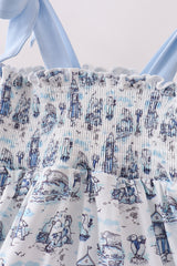 Blue Beach Smocked Dress