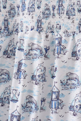 Blue Beach Smocked Women Dress