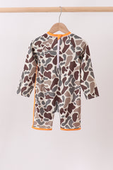 Camo Mallard Embroidered UPF Swim One-Piece