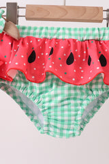 Red Watermelon Smocked UPF Swim Set