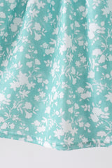 Sage Floral Smocked Dress