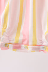 You're my sunshine Stripe Embroidered Bow Bubble
