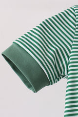 Green Duck Stripe Embroidered Bubble