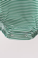 Green Duck Stripe Embroidered Bubble