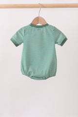 Green Duck Stripe Embroidered Bubble