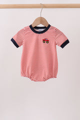 Red Stripe Car Embroidered Bubble