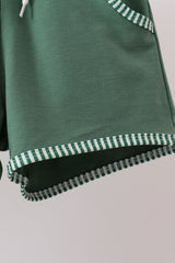 Green Duck Stripe Embroidered Set