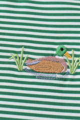 Green Duck Stripe Embroidered Set