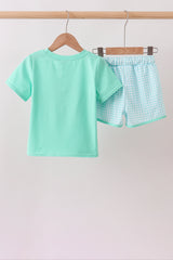 Green Apple Embroidered Set