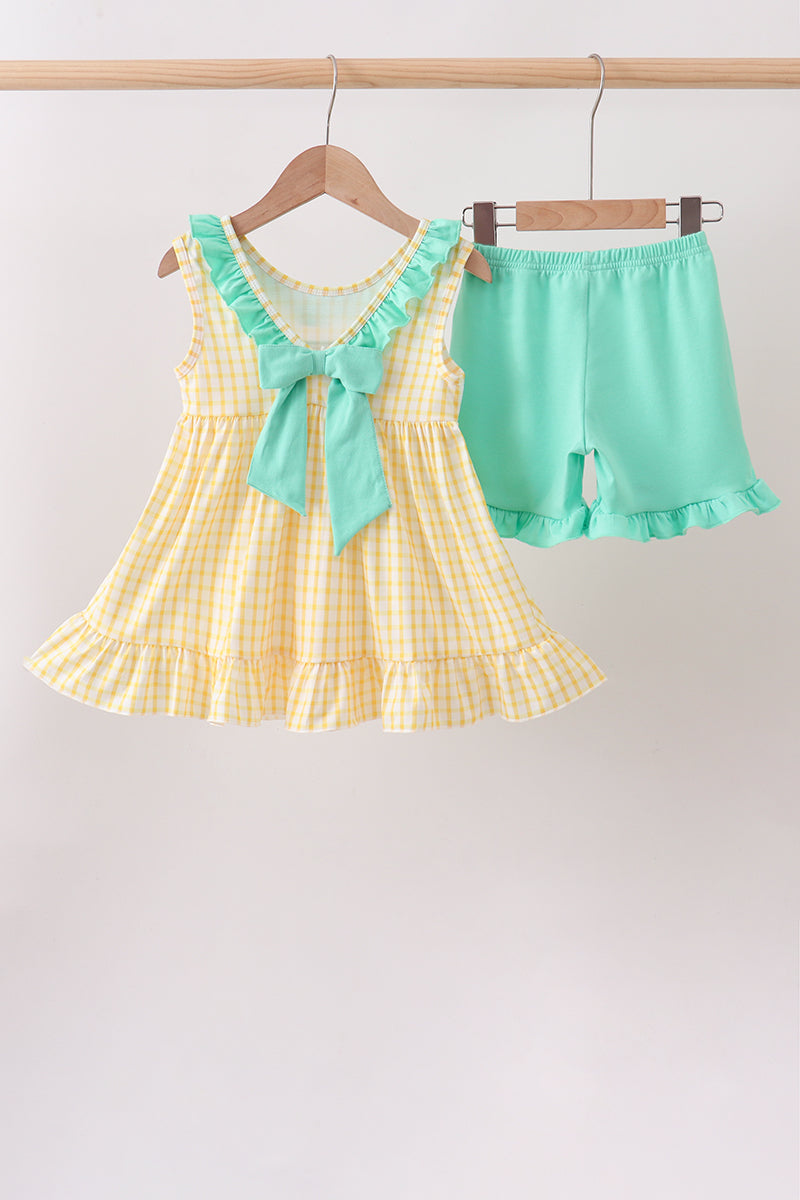 Mustard Honey Bear Embroidered Set