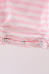 Pink Stripe Apple Book Applique Bubble